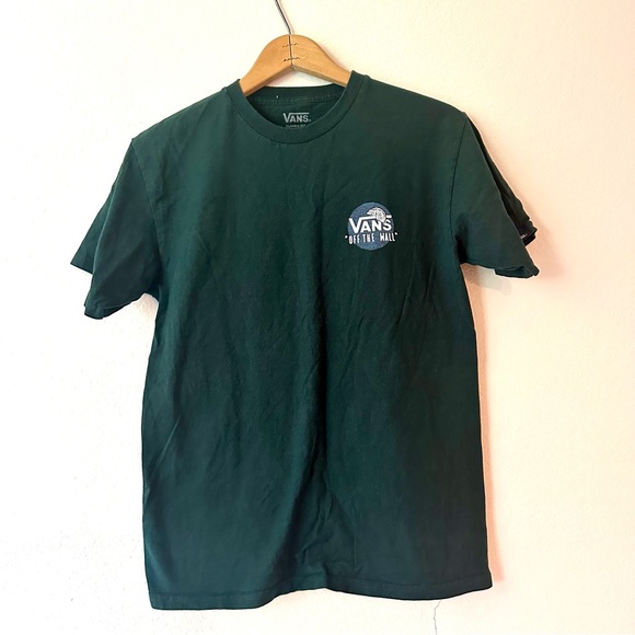 Vans Off The Wall Enjoy The Simple Life Print Dark Green Mens Large T-Shirt - Picture 2 of 2